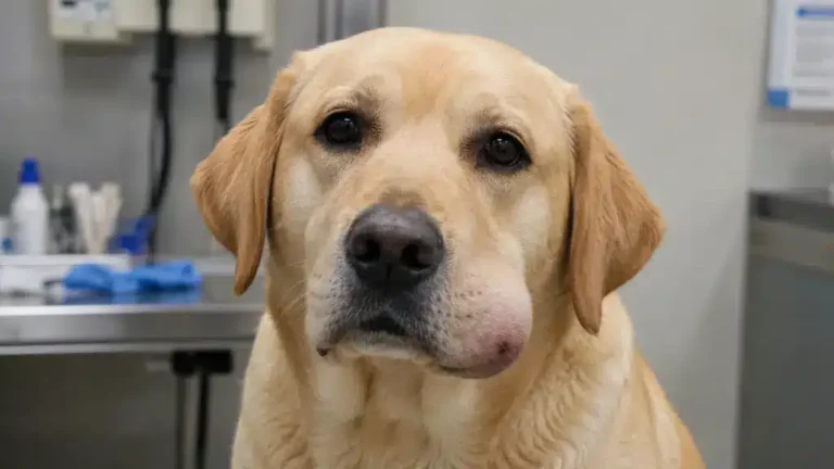 dog bitten by bee